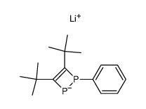 (2-phenyl-3,4-di-tert-butyl-1,2-diphosphetenyl)lithium结构式