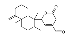 2-(1,2,4a-trimethyl-5-methylidene-3,4,6,7,8,8a-hexahydro-2H-naphthalen-1-yl)-6-oxo-2,5-dihydropyran-4-carbaldehyde Structure
