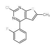 2-Chloro-4-(2-fluorophenyl)-6-methylthieno[2,3-d]pyrimidine Structure
