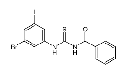 1-benzoyl-3-(3-bromo-5-iodophenyl)thiourea Structure