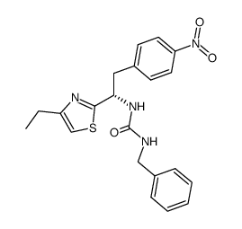 (S)-1-benzyl-3-[1-(4-ethylthiazol-2-yl)-2-(4-nitrophenyl)ethyl]urea Structure