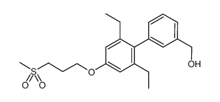 {2',6'-diethyl-4'-[3-(methylsulfonyl)propoxy]biphenyl-3-yl}methanol结构式
