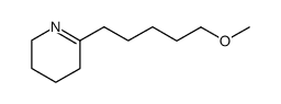 6-(5-methoxy-pentyl)-2,3,4,5-tetrahydro-pyridine结构式