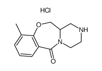 10-methyl-1,2,3,4,12,12a-hexahydro-6H-pyrazino[2,1-c][1,4]benzoxazepin-6-one hydrochloride结构式