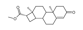 3-Oxo-D-nor-androsten-(4)-carbonsaeure-(16β)-methylester结构式