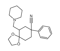 8-Phenyl-6-piperidin-1-ylmethyl-1,4-dioxa-spiro[4.5]decane-8-carbonitrile Structure