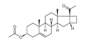 3β-Acetoxy-16α,17α-aethylen-20-oxo-pregnen-5结构式