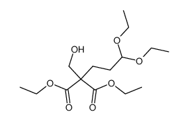(3,3-diethoxy-propyl)-hydroxymethyl-malonic acid diethyl ester Structure