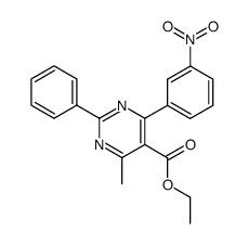 ethyl 6-methyl-4-(3-nitrophenyl)-2-phenyl-5-pyrimidinecarboxylate Structure