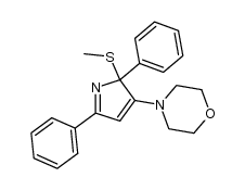 4-(2-(methylthio)-2,5-diphenyl-2H-pyrrol-3-yl)morpholine结构式