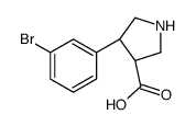 (3S,4R)-4-(3-溴苯基)吡咯烷-3-羧酸结构式