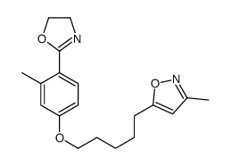 5-[5-[4-(4,5-dihydro-1,3-oxazol-2-yl)-3-methylphenoxy]pentyl]-3-methyl-1,2-oxazole结构式