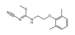 methyl N'-cyano-N-(2-(2,6-dimethylphenoxy)ethyl)carbamimidothioate结构式