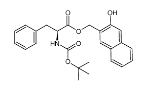 N-Boc-L-phenylalanine (3-hydroxy-2-naphthalenyl)methyl ester结构式
