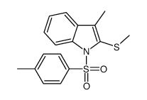 3-methyl-1-(4-methylphenyl)sulfonyl-2-methylsulfanylindole结构式