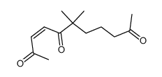 (Z)-6,6-dimethyl-3-undecen-2,5,10-trione Structure