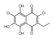 6-hydroxy-2,7-dichloro-3-ethylnaphthazarin结构式