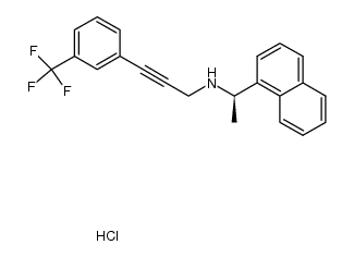 (R)-(1-(naphthalen-1-yl)-ethyl)-[3-(3-trifluoromethyl-phenyl)-prop-2-ynyl]-amine hydrochloride Structure