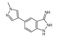 5-(1-Methyl-1H-pyrazol-4-yl)-1H-indazol-3-amine Structure