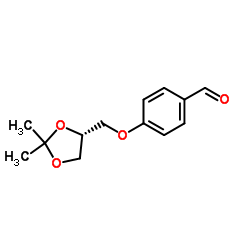 4-{[(4R)-2,2-Dimethyl-1,3-dioxolan-4-yl]methoxy}benzaldehyde结构式