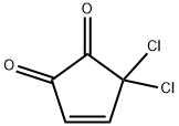 3-Cyclopentene-1,2-dione,5,5-dichloro-结构式