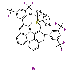 (11bS)-(-)-4,4-Dibutyl-2,6-bis[3,5-bis(trifluoromethyl)phenyl]-4,5-dihydro-3H-dinaphtho[2,1-c:1',2'-e]phosphepinium bromide S-Maruoka CAT P-NB结构式