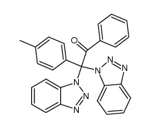 2,2-bis(1H-benzo[d][1,2,3]triazol-1-yl)-1-phenyl-2-(p-tolyl)ethanone结构式