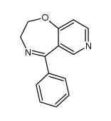 2,3-dihydro-5-phenylpyrido[3,4-f]-1,4-oxazepine结构式