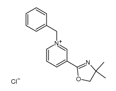 1-benzyl-3-(4,4-dimethyl-4,5-dihydrooxazol-2-yl)pyridin-1-ium chloride Structure