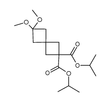 6,6-dimethoxy-spiro[3.3]heptane-2,2-dicarboxylic acid diisopropyl ester Structure