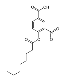 3-nitro-4-octanoyloxybenzoic acid Structure