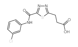 3-(5-{[(3-Chlorophenyl)amino]carbonyl}-1,3,4-thiadiazol-2-yl)propanoic acid结构式