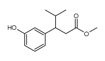 3-(3-羟基苯基)-4-甲基戊酸甲酯结构式