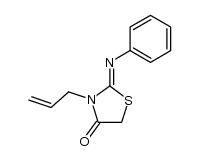 3-allyl-2-(phenylimino)thiazolidin-4-one结构式