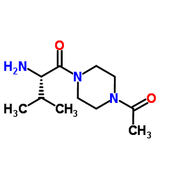 (2S)-1-(4-Acetyl-1-piperazinyl)-2-amino-3-methyl-1-butanone结构式