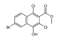 Methyl 6-bromo-1,3-dichloro-4-hydroxy-2-naphthoate结构式