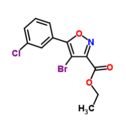 Ethyl 4-bromo-5-(3-chlorophenyl)-1,2-oxazole-3-carboxylate Structure