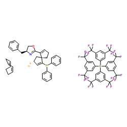 1,5-环辛二烯{(4S)-(+)-2-[(5S)-6-(二苯基膦基)螺[4.4]壬-1,6-二烯-1-基]-4,5-二氢-4-苄基噁唑}铱(I) 四[3,5-双(三氟甲基)苯基]硼酸盐图片