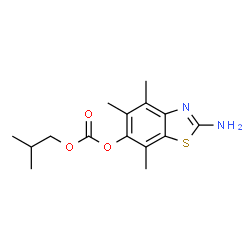 Carbonic acid,2-amino-4,5,7-trimethyl-6-benzothiazolyl 2-methylpropyl ester结构式