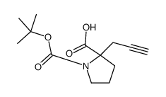 Boc-(S)-α-丙炔脯氨酸结构式