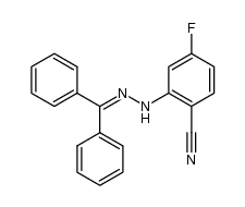 2-[2-(diphenylmethylene)hydrazino]-4-fluorobenzonitrile Structure