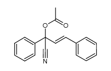 (E)-1-cyano-1,3-diphenylallyl acetate结构式