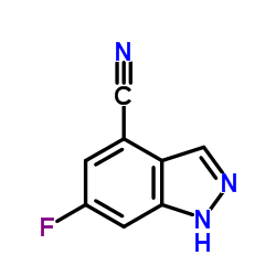 6-Fluoro-1H-indazole-4-carbonitrile结构式