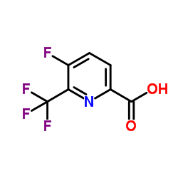 5-Fluoro-6-(trifluoromethyl)-2-pyridinecarboxylic acid结构式
