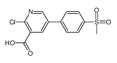 2-chloro-5-(4-methylsulfonylphenyl)pyridine-3-carboxylic acid结构式