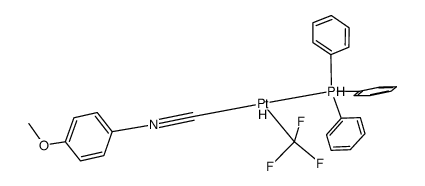 PtH(CF3)(CNC6H4-p-OMe)(PPh3) Structure