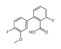 2-fluoro-6-(4-fluoro-3-methoxyphenyl)benzoic acid Structure