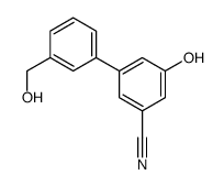 3-hydroxy-5-[3-(hydroxymethyl)phenyl]benzonitrile结构式
