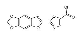 2-(5-CHLOROCARBONYL-2-OXAZOLYL)-5,6-METHYLENEDIOXYBENZOFURAN (OMB-COCL) Structure