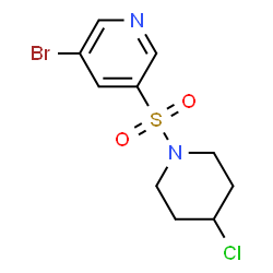 3-bromo-5-(4-chloropiperidin-1-ylsulfonyl)pyridine结构式